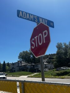 Adams Way stop sign